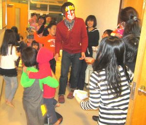 わかすぎ学園の豆まき