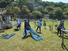 草刈り作業～、皆で力を合わせて！